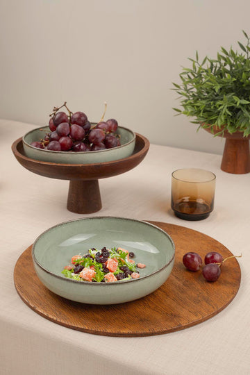 Kutahya Porcelain Moderna 2-Piece 8 inch Bowl Set – Green