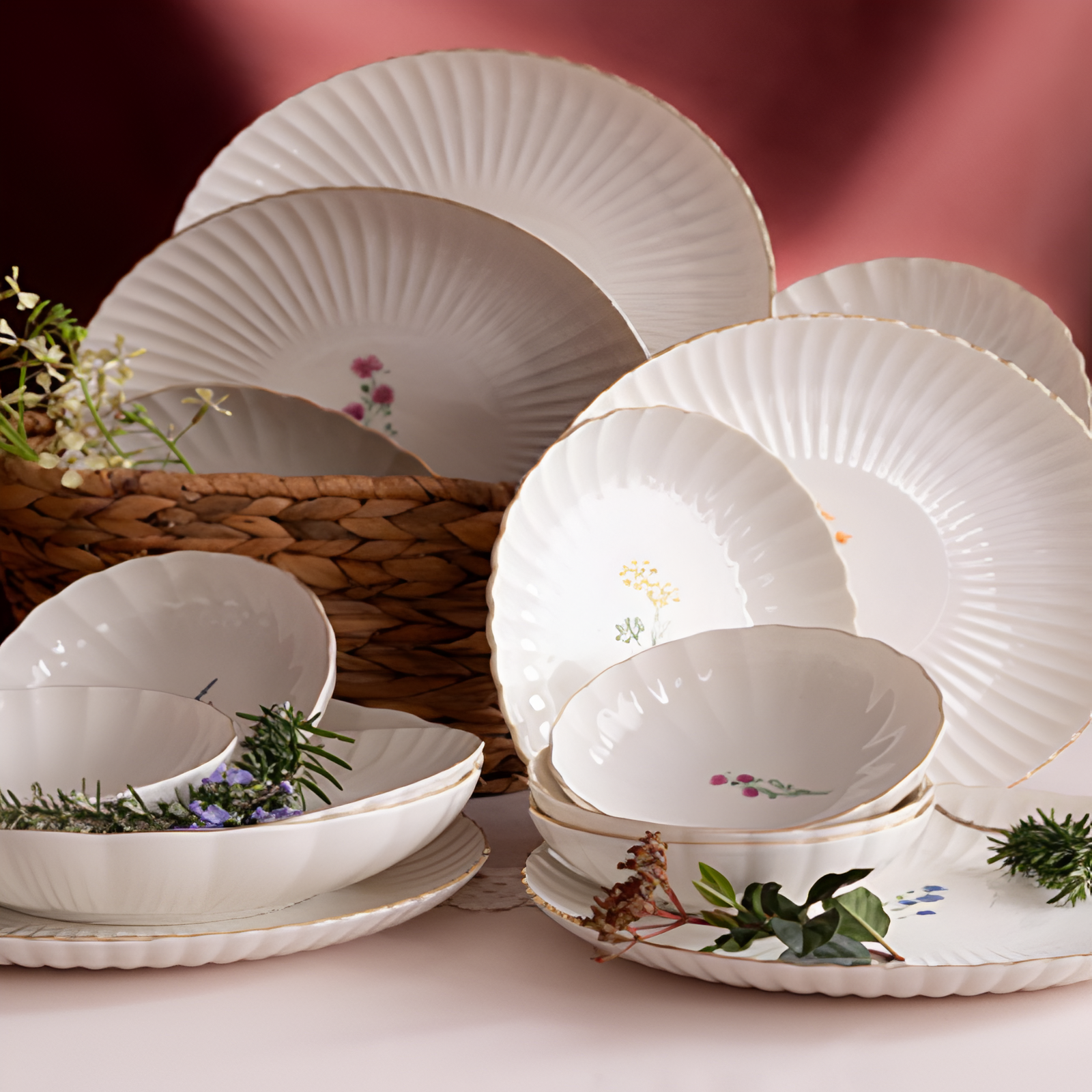Kutahya Porcelain Tiny Miny 27-Piece Dinner Set for 6 People