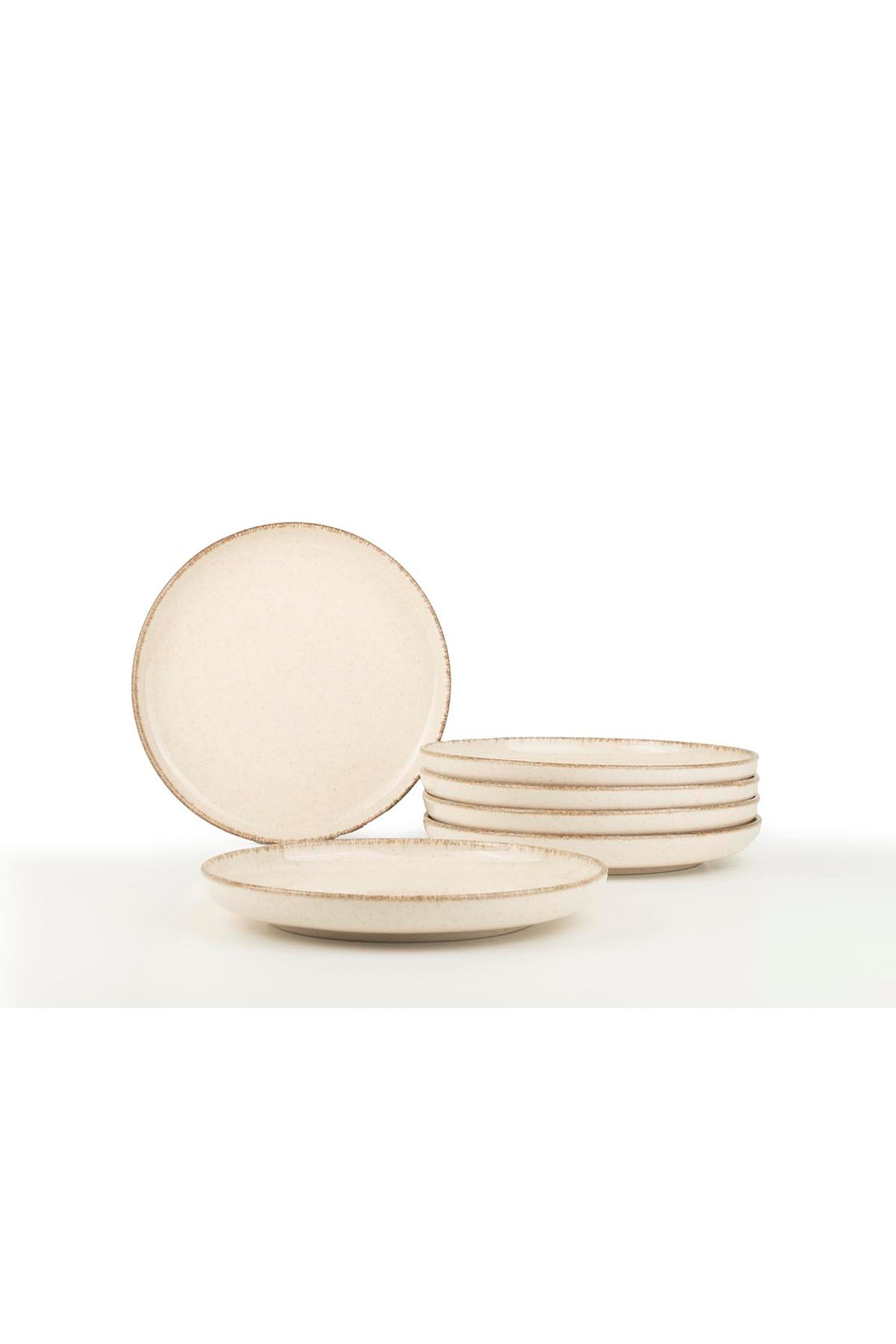 Kutahya Porcelain Moderna 6-Piece 7.5 inch Flat Plate Set – Cinnamon